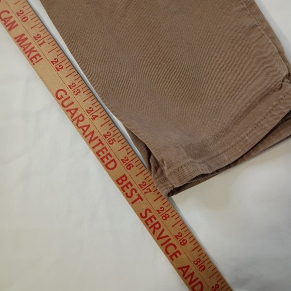 J. Crew 250 Jeans Mens 31/30 (28) Skinny-fit Tan Stretch Twill Faded Dill AZ961 - Picture 10 of 12